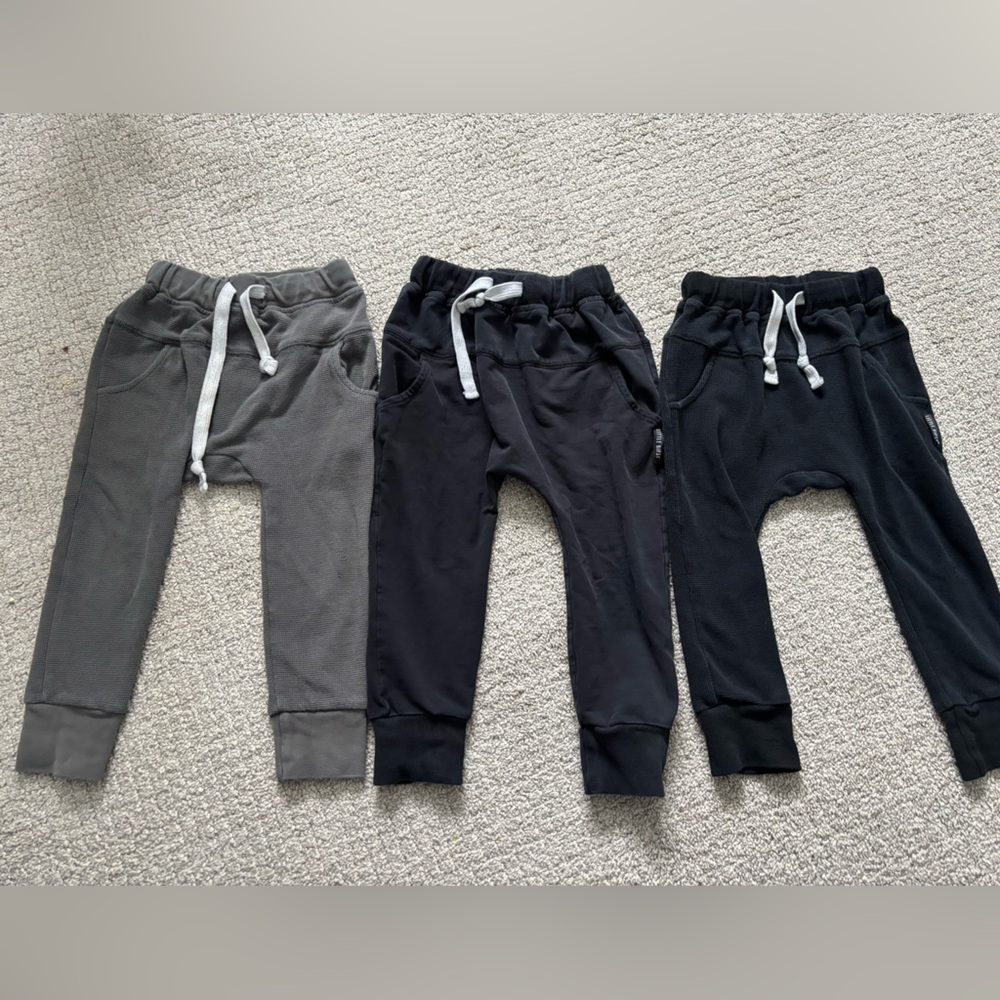 Little Bipsy Gray and Black Kids Joggers Set